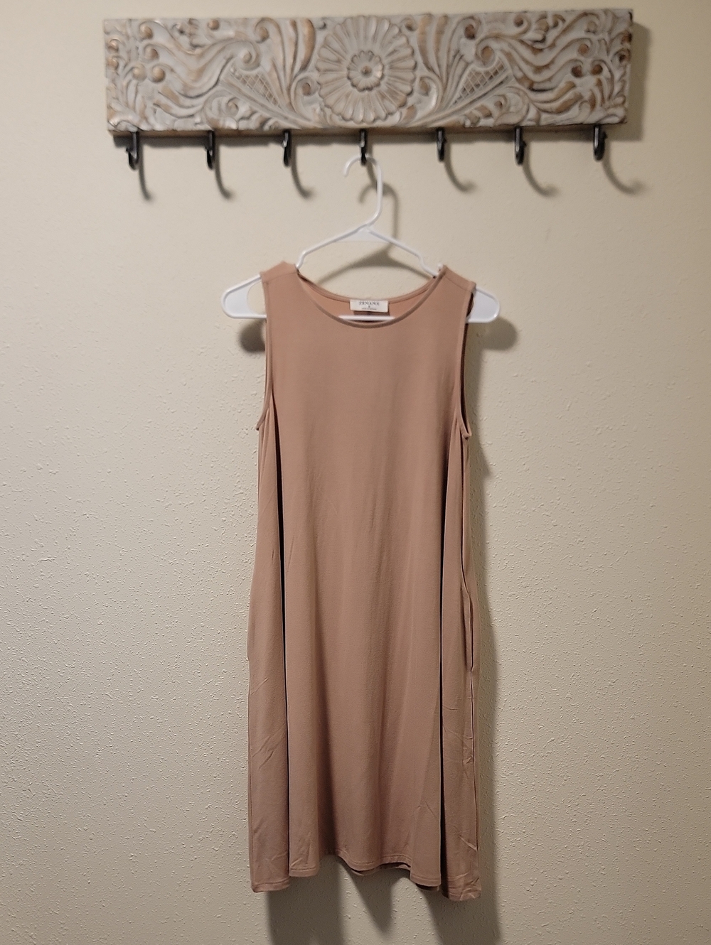 Zenana Outfitters Sleeveless Mini Dress - Taupe
